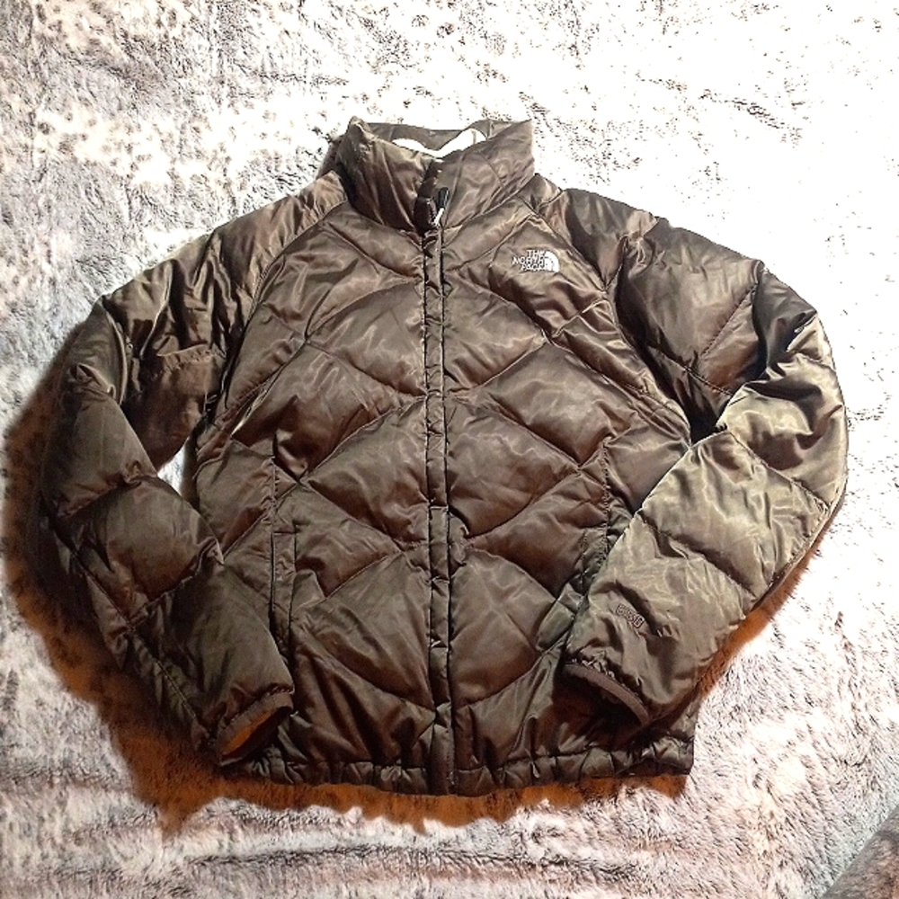 The North Face forest green 550 puffer coat